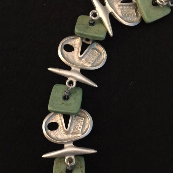 BICHE DE BERE PARIS Vintage Art Collar Statement Necklace 18” - Picture 9 of 10